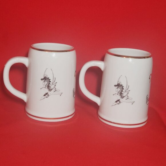 Bareuther Beer Stein Mug Mr D  Mrs D Ramstein Air Base Set of 2 - Picture 2 of 11